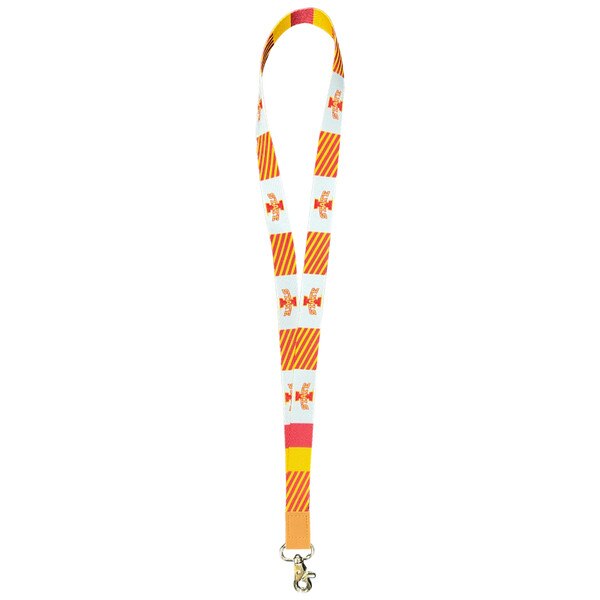 I-State White Cardinal and Gold Lanyard